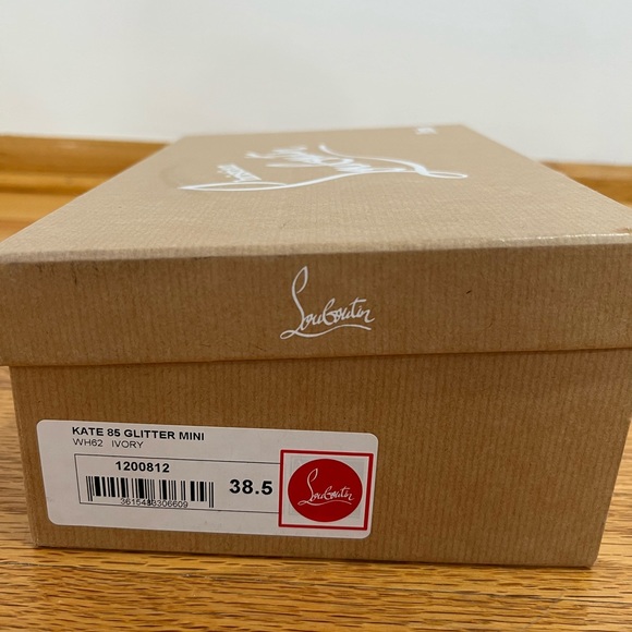 Christian Louboutin Kate 85 Glitter Mini in Ivory - Picture 11 of 17